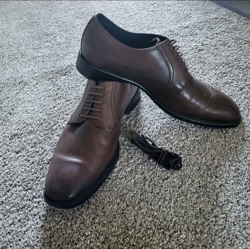 Johnston & Murphy Brown Leather Oxfords Plain Toe